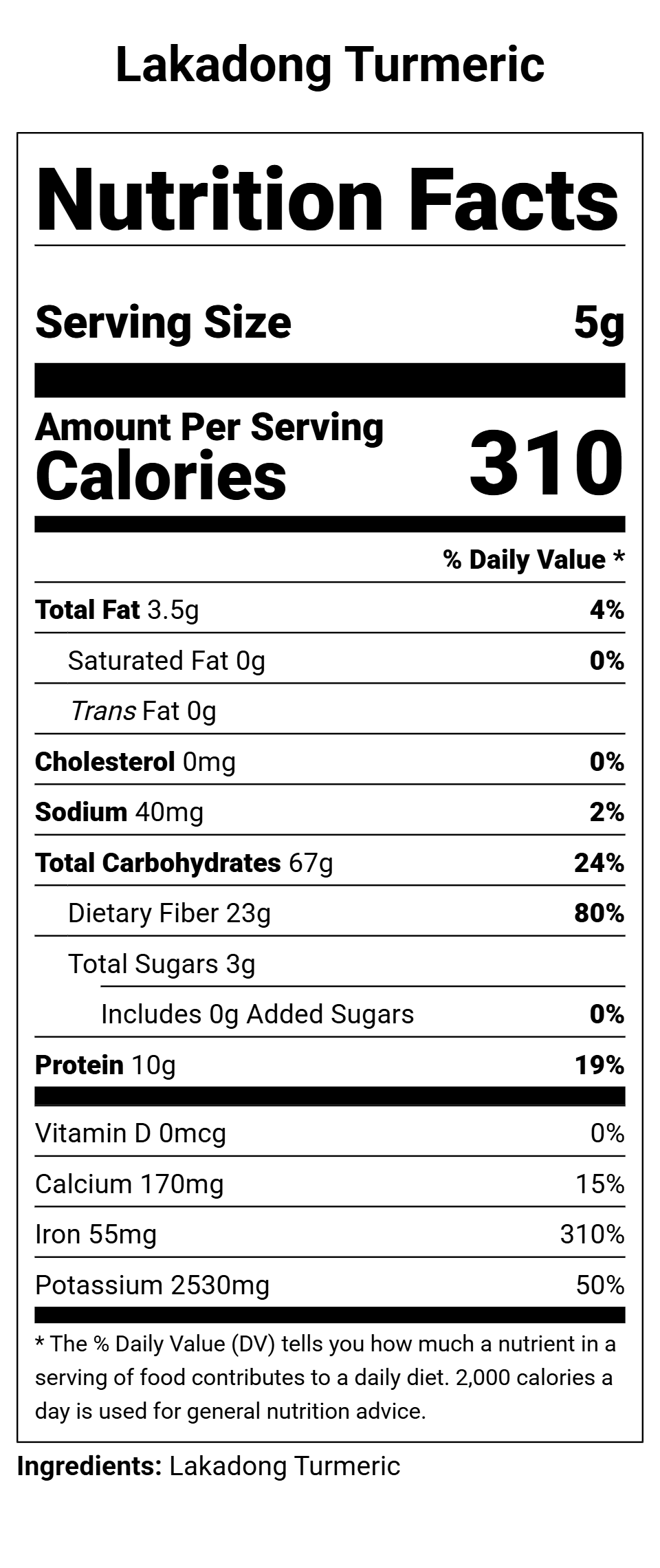 Lakadong Turmeric Powder